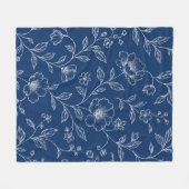 Indigo Garten Fleecedecke (Vorderseite (Horizontal))