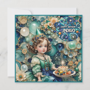 INDIGO ~ Geburtstagskarte ~ Junges Mädchen ~