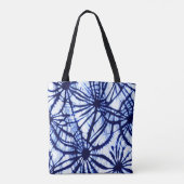 Indigo Gefärbte Krawatte Tote Bag Tasche (Rückseite)