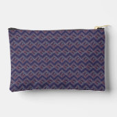 Indigo gestickte Diamanten Zubehörtasche (Rückseite)