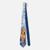 INDIGO glatter Chow Neck Tie Krawatte (Vorderseite)