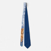 INDIGO glatter Chow Neck Tie Krawatte (Rückseite)