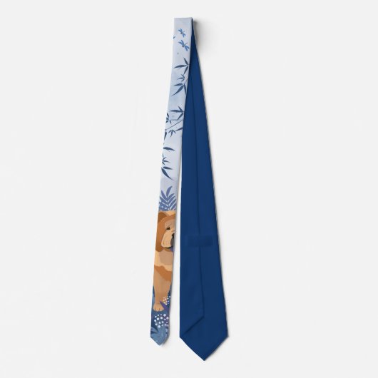 INDIGO glatter Chow Neck Tie Krawatte (Rückseite)
