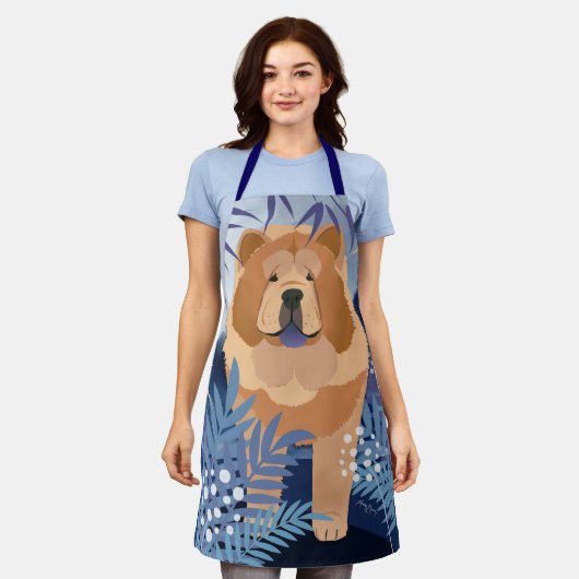 INDIGO glatter, würzender Koch Schürze (Getragen)