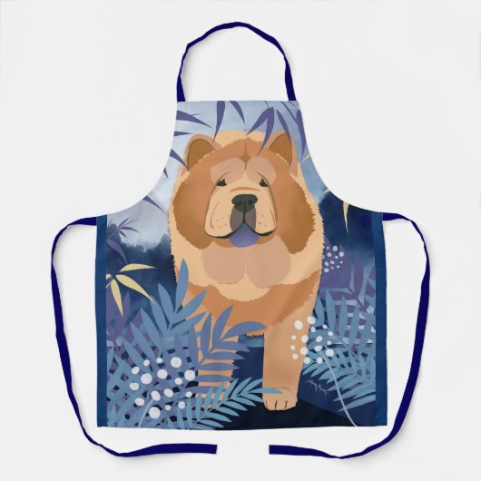 INDIGO glatter, würzender Koch Schürze (Vorderseite)