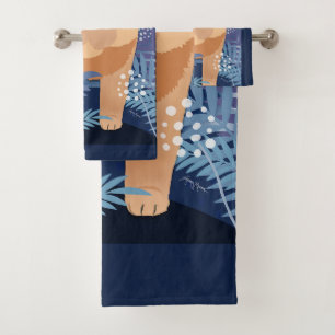 INDIGO glattes Chocolotherapie Handtuchhandtuch Se Badhandtuch Set