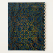 Indigo Gold Classic Elegante Damaskus Jahr Planer (Rückseite)