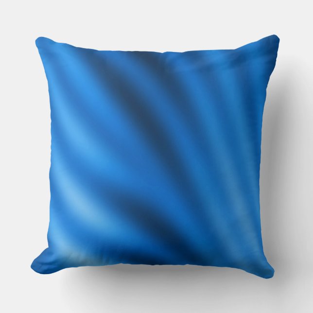 Indigo Gradient Abstrakt Throw Kissen (Vorderseite)