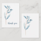 Indigo Hand bemalt Aquarell botanischen Dank Mitteilungskarte (Vorne/Hinten)