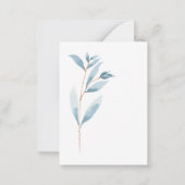 Indigo Hand bemalt Aquarell botanischen Dank Mitteilungskarte (Rückseite)