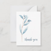 Indigo Hand bemalt Aquarell botanischen Dank Mitteilungskarte (Vorderseite)