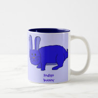 Indigo-Häschen-Tasse