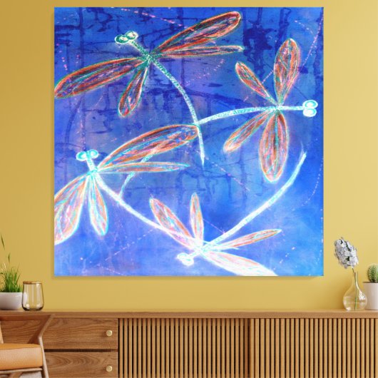 Indigo Haze Dragonfly Flit Leinwanddruck (Insitu (Wohnzimmer))