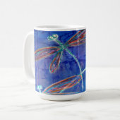 Indigo Haze Libellen flattern Kaffeetasse (Vorderseite Links)