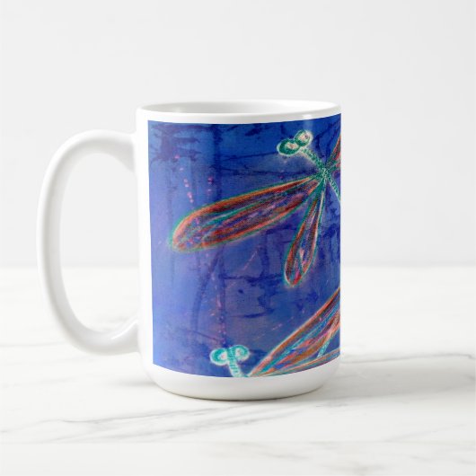 Indigo Haze Libellen flattern Kaffeetasse (Links)