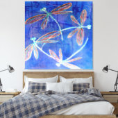Indigo Haze Libellen flattern Leinwanddruck (Insitu (Schlafzimmer))