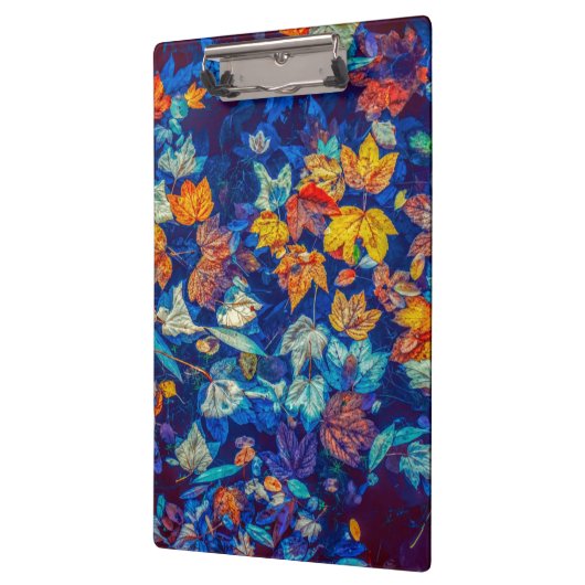 Indigo-Herbstlaub wirbeln Klemmbrett (Links)