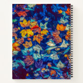 Indigo-Herbstlaube wirbeln Notizblock (Rückseite)