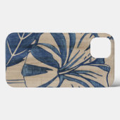 Indigo-Hibiskus Case-Mate iPhone Hülle (Rückseite (Horizontal))