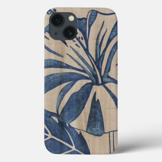 Indigo Hibiskus Case-Mate iPhone Hülle (Rückseite)