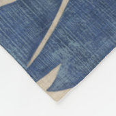 Indigo Hibiskus Fleecedecke (Ecke)