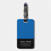 Indigo Hibiskus Gepäckanhänger (Rückseite vertikal)