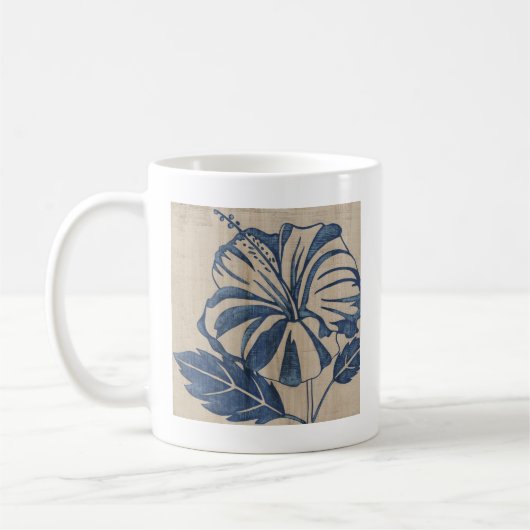 Indigo Hibiskus Kaffeetasse (Links)