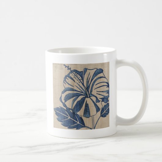 Indigo Hibiskus Kaffeetasse (Rechts)