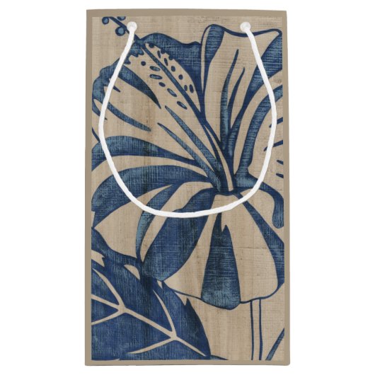 Indigo Hibiskus Kleine Geschenktüte (Rückseite)