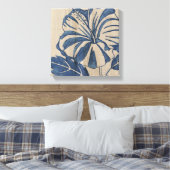 Indigo Hibiskus Leinwanddruck (Insitu (Schlafzimmer))