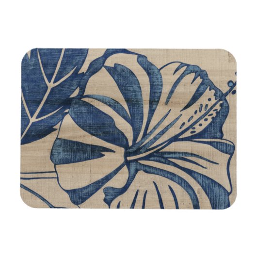 Indigo Hibiskus Magnet (Horizontal)