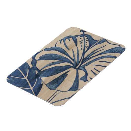 Indigo Hibiskus Magnet (Linke Seite)
