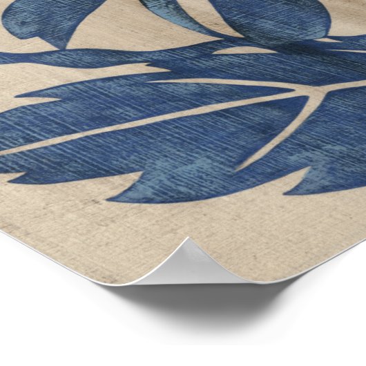 Indigo Hibiskus Poster (Ecke)