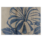 Indigo-Hibiskus Schneidebrett (Vorderseite)