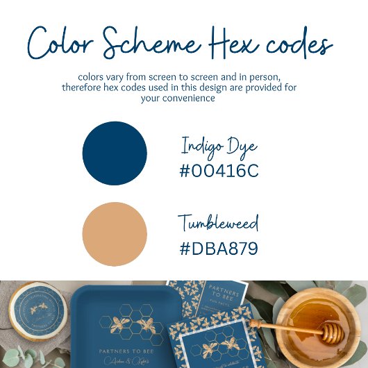 Indigo & Honeycomb Golden Bee Polterabend Geschenktütchen