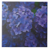 Indigo Hydrangea Dusk Decorative Ceramic Tile Fliese (Vorderseite)