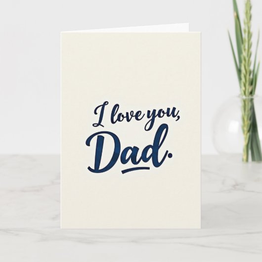 Indigo Ich liebe dich Papa Karte (Vorderseite)