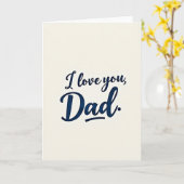 Indigo Ich liebe dich Papa Karte (Gelbe Blume)
