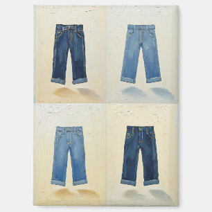 Indigo Icons Painterly Denim Art Denimhead Magnet