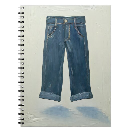 Indigo Icons Painterly Denim Art Denimhead Notizblock (Vorderseite)