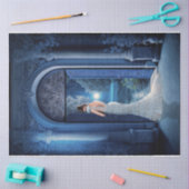 Indigo Imperial Gebäude Elegante Dame Seidenpapier (Basteln)