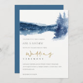 INDIGO INK BLAUE BERGSEE SCHNEEWEDERLAGE DANKESKARTE (Vorne/Hinten)