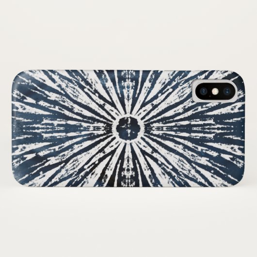 Indigo Ink Radial Motif Case-Mate iPhone Hülle (Rückseite (Horizontal))