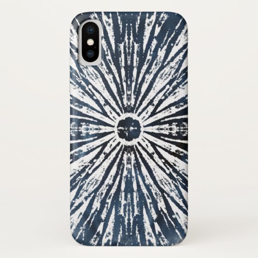 Indigo Ink Radial Motif Case-Mate iPhone Hülle (Rückseite)