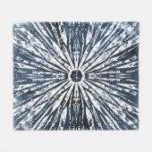 Indigo Ink Radial Motif Fleecedecke (Vorderseite (Horizontal))