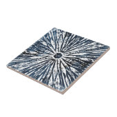 Indigo Ink Radial Motif Fliese (Seite)