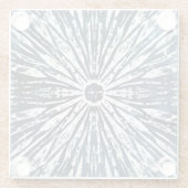Indigo Ink Radial Motif Glasuntersetzer (Rückseite)