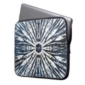 Indigo Ink Radial Motif Laptopschutzhülle (Vorderseite Links)