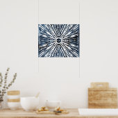 Indigo Ink Radial Motif Poster (Küche)