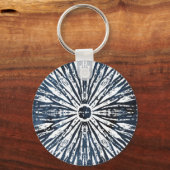 Indigo Ink Radial Motif Schlüsselanhänger (Vorderseite)